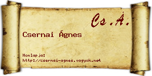 Csernai Ágnes névjegykártya